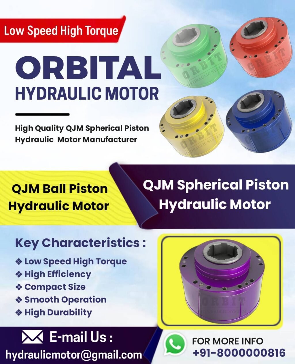 QJM Spherical Piston Hydraulic Motor Manufacturer in Ahmedabad Mumbai Pune Chennai Bangalore Hyderabad Delhi Nashik Kolkata Nagpur Coimbatore India